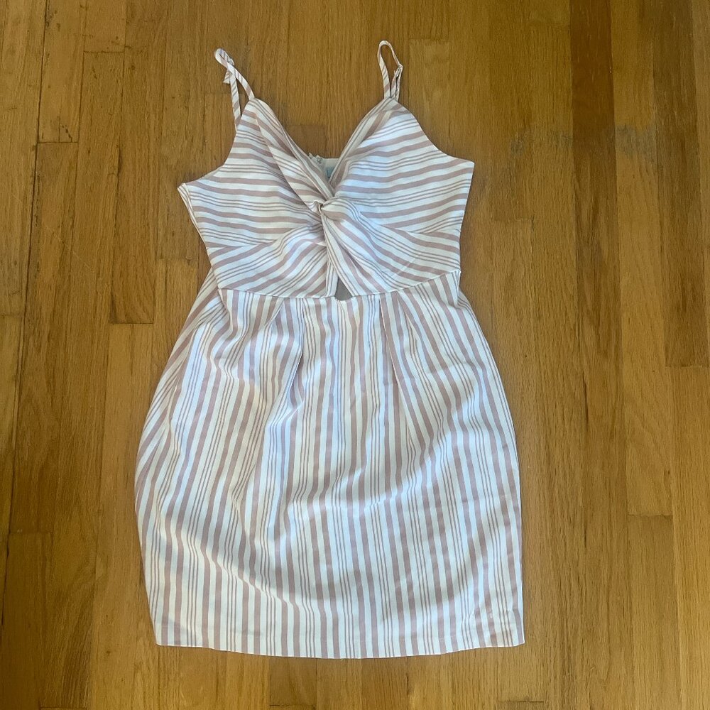 Pink and White Striped Dress